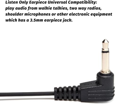 TWAYRDIO Radio Earpiece for Motorola Kenwood Speaker Mic, 1 Pin 3.5mm Listen Receive Only Police Radio Tubeless in-Ear Ear Piece for Law Enforcement in Saudi Arabia