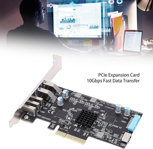 بطاقة محول PCI Express، 3 Type C 2 USB 3.0 Type E 19P IDC منافذ نقل عالية السرعة بسرعة 10 جيجابت في الثانية، مع دعم شريحة 720201 ASM3142 in Saudi Arabia