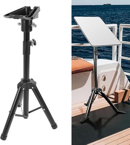 Jeanoko Rectangular Satellite Foldable Metal Tripod Mount Stand for Gen3 Roofing Camping RV Travel Yachting,Stable Wide Base,Built to Last,for Various Surfaces in Saudi Arabia
