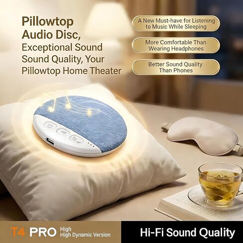 Pillow Bluetooth Speaker for Sleeping - Under Pillow, Sleep Timer, White Noise, 48H Battery, Type-C, Hi-Fi Sound, Private Listening in Saudi Arabia