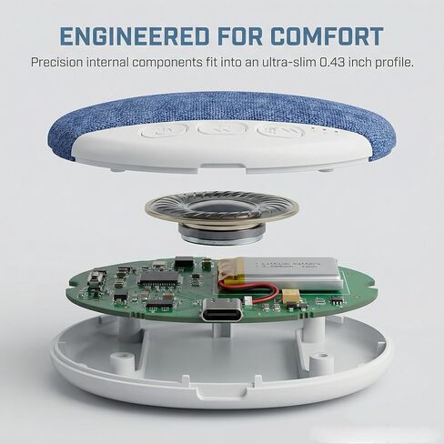 Pillow Bluetooth Speaker for Sleeping - Under Pillow, Sleep Timer, White Noise, 48H Battery, Type-C, Hi-Fi Sound, Private Listening in Saudi Arabia