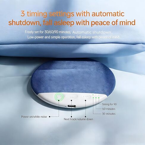 Pillow Bluetooth Speaker for Sleeping - Under Pillow, Sleep Timer, White Noise, 48H Battery, Type-C, Hi-Fi Sound, Private Listening in Saudi Arabia