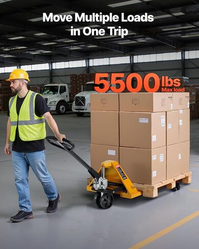 رافعة البليت VEVOR، سعة تحميل 6600 رطل، شاحنة البليت اليدوية مع شوكات 48L × 27W بوصة لمعالجة المواد، نطاق ارتفاع رفع الشوكة 3.35-7.1 بوصة، مناسبة للمستودعات والسوبر ماركت والتصنيع in Saudi Arabia