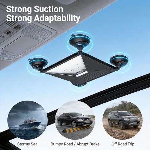 Starlink Mini Mount، كوب شفط قوي محمول لسقف السيارة والشاحنة RV وغطاء حماية من السيليكون 2 في 1، فقدان الإشارة صفر، 4 أكواب شفط و2 حلقة تسلق in Saudi Arabia