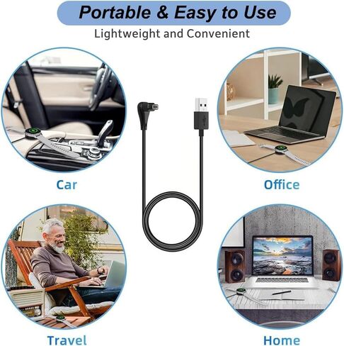 Emilydeals Charger for Coros Pace 4/Pace Pro/Apex 4/Nomad, Replacement USB Charging Cable for Coros Sport Watch (2-Pack, 3.3ft/1m) in Saudi Arabia