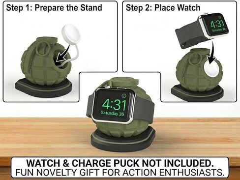 حامل ساعة Grenade متوافق مع ساعة Apple - هدايا فريدة للرجال والنساء، هدايا مضحكة له أو للأب، الجيش، الجيش، المحاربين القدامى in Saudi Arabia