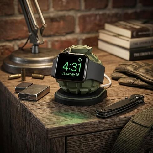 حامل ساعة Grenade متوافق مع ساعة Apple - هدايا فريدة للرجال والنساء، هدايا مضحكة له أو للأب، الجيش، الجيش، المحاربين القدامى in Saudi Arabia