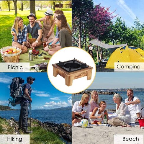 Alcohol Stove, Portable Barbecue Alcohol Oven Stove Furnace Kitchenware Cooking Utensil for Outdoor Picnic, Suitable for Soup Pot/Baking Tray/Kettle in Saudi Arabia