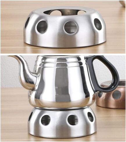 Glass Teapot Warmer Stainless Steel Tea Warmer for Tea Lights Candles Stovetop Safe Borosilicate Tea Pot with Removable Loose Tea Infuser Tea Kettle and Tea Maker Tea Light Candle in Saudi Arabia