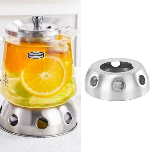 Glass Teapot Warmer Stainless Steel Tea Warmer for Tea Lights Candles Stovetop Safe Borosilicate Tea Pot with Removable Loose Tea Infuser Tea Kettle and Tea Maker Tea Light Candle in Saudi Arabia
