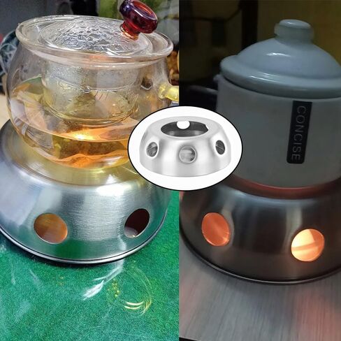 Glass Teapot Warmer Stainless Steel Tea Warmer for Tea Lights Candles Stovetop Safe Borosilicate Tea Pot with Removable Loose Tea Infuser Tea Kettle and Tea Maker Tea Light Candle in Saudi Arabia