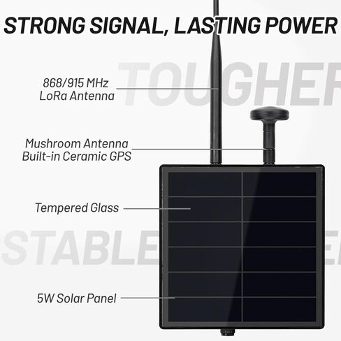 مجموعات KEEPTEEN D5L Meshcore Solar LoRa، مكرر عقدة تعقب الشبكة، لوحة شمسية بقدرة 5 وات في لوحة وحدات Heltec ESP32 V4 Lora مع نظام تحديد المواقع الفطري/هوائي 915 ميجاهرتز، بطارية WiFi Bluetooth 5200 مللي أمبير في الساعة in Kuwait