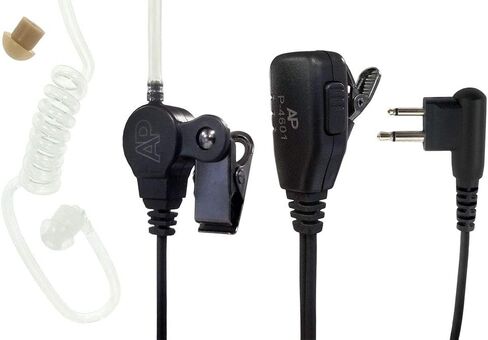 Artisan Power P-4601: Surveillance Translucent Acoustic Tube Earpiece with 2-Wire PTT and 2 Pin Connector for Motorola Radios in Saudi Arabia