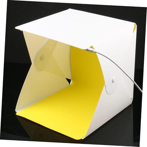 Portable Mini Folding LED Photo Light Box with Double Light Strips and 6 Colored Backdrops, 30cm Medium Photography Tent for Product Shooting and Studio Use in Saudi Arabia
