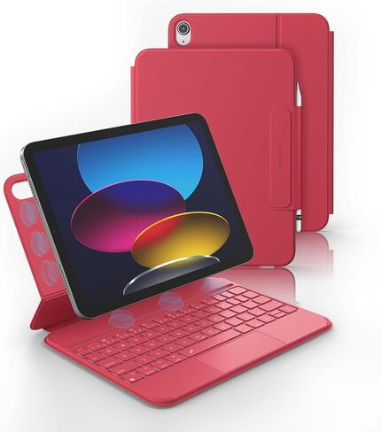 Dexnor for iPad (A16) 11th/10th Generation Case with Keyboard Ultra-Thin Magnetic Folio Keyboard Case Trackpad Pencil Holder Backlit Rechargeable for iPad A16 11" 2025/10th Gen 10.9" 2022, Black in Saudi Arabia