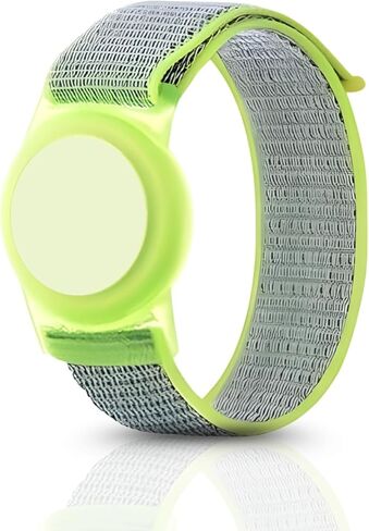 Kids Wristband Compatible with Apple AirTag, Protective Case for GPS Tracker Holder with Nylon Bracelet, Adjustable Anti Lost Watch Band for Toddler Child Elder(Blue) in Saudi Arabia