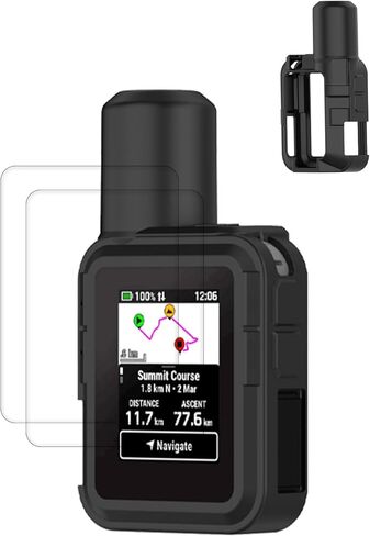 Case for Garmin inReach Mini 3 Plus Satellite Communicator,UYRUREL Premium Sillence Material,Shock-Absorbing and Anti Drop Protection Soft Shell,with 2 Pack Screen Protector,Red. in Saudi Arabia