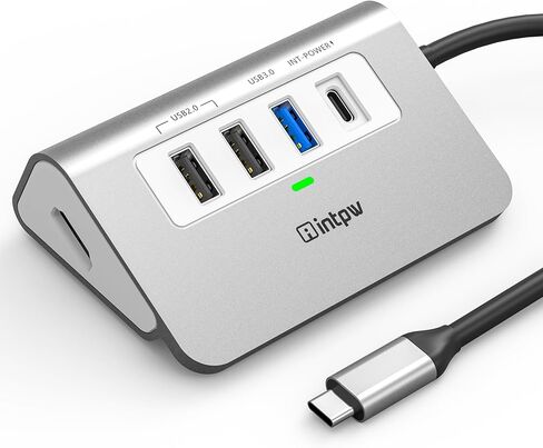 موزع USB C، محول متعدد المنافذ INTPW USB C 5 في 1 مع HDMI 4K، PD 100W، USB A 3.0 5 جيجابت في الثانية و2 USB A 2.0، محول USB C إلى HDMI لجهاز MacBook Air/Pro iPad، كمبيوتر محمول من النوع C in Kuwait