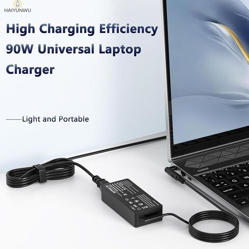 محول تيار متردد لشاحن الكمبيوتر المحمول العالمي بقدرة 90 واط متوافق مع HP Lenovo Dell Acer Asus IBM Sony Gateway Fujitsu Notebook Ultrabook Chromebook Universal محول مع 17 نصيحة in Kuwait