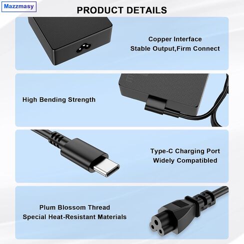 شاحن USB C بقوة 100 وات 65 وات متوافق مع Asus ROG Ally X Z1 Ally Dock Xbox Ally/Steam Deck/Legion Go/MSI Claw/Switch1 2/Lite/OLED/ROG Flow X16 X13 Z13 ZenBook 14 14X S13 Zephyrus G16 G14 Strix G18 G16 in Kuwait