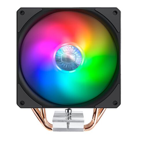 مبرد هواء وحدة المعالجة المركزية Cooler Master Hyper 212 EVO V2، حزمة SickleFlow 120 V2 ARGB، 4 أنابيب حرارية نحاسية للاتصال المباشر، مصابيح LED قابلة للتخصيص ARGB 3-Pin، مروحة PWM، لـ AMD Ryzen/Intel LGA1700/1200 in Saudi Arabia