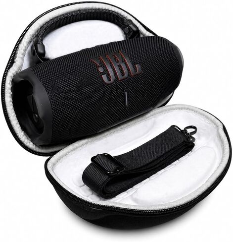 JBL Charge 6 - مكبر صوت بلوتوث محمول مقاوم للماء ومقاوم للسقوط، صوت Bold Pro مع تعزيز صوت AI، وقت تشغيل 28 ساعة، باور بانك، Auracast، بما في ذلك حقيبة السفر الواقية من Winguard (أزرق) in Saudi Arabia