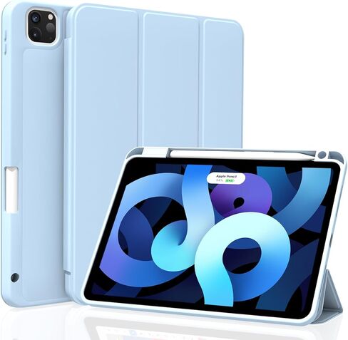حافظة لجهاز iPad Pro 11 بوصة الجيل الرابع/الثالث/الثاني، غطاء ذكي خفيف الوزن ونحيف للنوم/الاستيقاظ التلقائي، حافظة خلفية ناعمة من مادة TPU مع حامل قلم لجهاز iPad Pro 11" 2022/2021/2020، ماتشا جرين in Kuwait