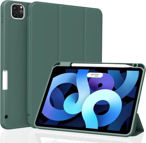 حافظة لجهاز iPad Pro 11 بوصة الجيل الرابع/الثالث/الثاني، غطاء ذكي خفيف الوزن ونحيف للنوم/الاستيقاظ التلقائي، حافظة خلفية ناعمة من مادة TPU مع حامل قلم لجهاز iPad Pro 11" 2022/2021/2020، ماتشا جرين in Kuwait