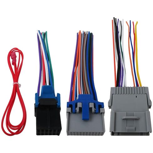 Xspeedonline Aftermarket Radio Wiring Harness Kit - Male Female Plug, 12V Power Red Wire, Fit for Chevrolet Silverado 2007 Classic Models ONLY in Saudi Arabia