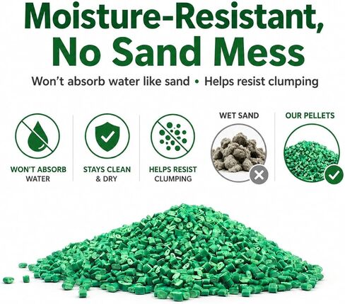 Eco-Friendly Green Pellets for Shooting Bag Fill (14 lbs) Odorless Bag Filler for Rifle Rest/Sandbag, Water-Resistant, Easy Pour, Reusable, Lightweight Alternative to Sand in Saudi Arabia