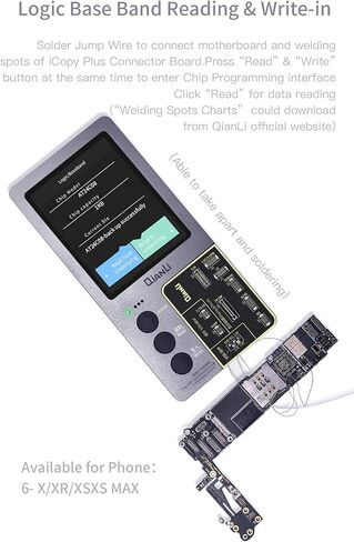 Qianli 3 في 1 iCopy Plus 2.1 لهاتف iPhone 7/8/8P/X/XR/XS/XSMAX/11 Pro Max LCD/مبرمج نقل EEPROM وبطارية/لوحة إضاءة in Kuwait