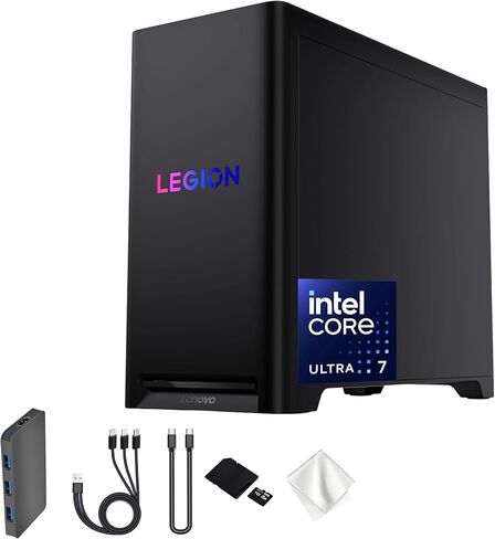 Lenovo Legion Tower 5i Gaming Desktop, Intel Ultra 7 265F, GeForce RTX 5070 12GB GDDR7, 16GB DDR5, 2TB Storage (1TB SSD&1TB Docking Station), HD Audio, RGB Cooling, Wi-Fi 6E, Win 11, Black in Saudi Arabia