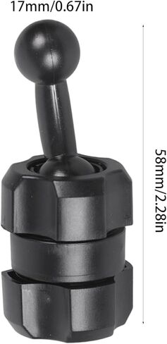 5.8cm Extension Arm Double 17mm Ball Head 360 Positioning Easy to Use for Car Cup Holder Mounts Tablet Stand Double Ball Head Phone Mounting Adapters in Kuwait