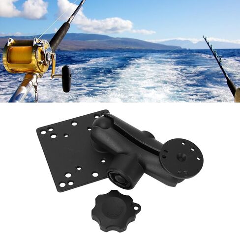 Qinlorgo Heavy Duty Double Ball Mount, Aluminum Alloy Multi Angle Socket Arm with Round Knob Anti Theft Design, for Tablets Phones Fish Finders Smart Agricultural Machinery Medical in Saudi Arabia
