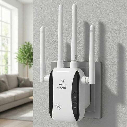 WiFi Repeater for Home, Wirelees WiFi Signal Booster, Wide Cover Internet Extender, Stable Portable Signal Amplifier in Saudi Arabia