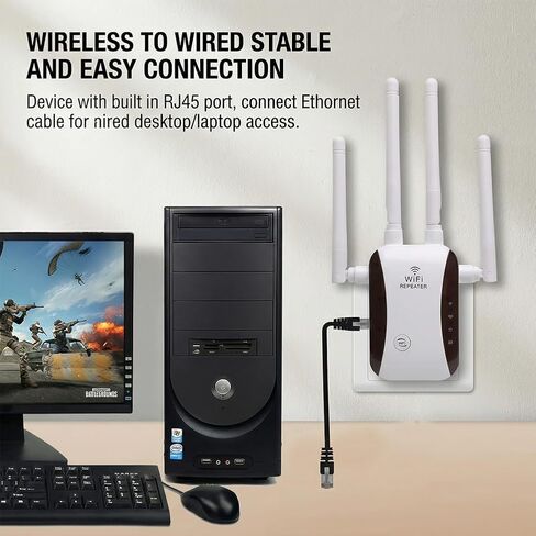 WiFi Repeater for Home, Wirelees WiFi Signal Booster, Wide Cover Internet Extender, Stable Portable Signal Amplifier in Saudi Arabia