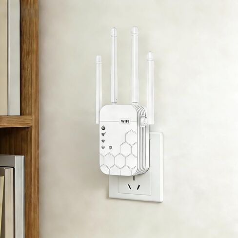 AC1200Mbps WiFi Extender Signal Booster for Home, WiFi Extenders Dual Band (5.8GHz/2.4GHz), WiFi Booster with Ethernet Port Covers up to 10000 Sq.ft, Compatible with 105 Devices in Saudi Arabia