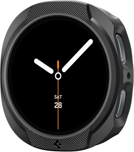 Spigen Liquid Air مصمم لساعة Samsung Galaxy Watch 8 مقاس 44 ملم، غطاء مرن خفيف الوزن من مادة TPU (2025) - أسود مطفي in Saudi Arabia