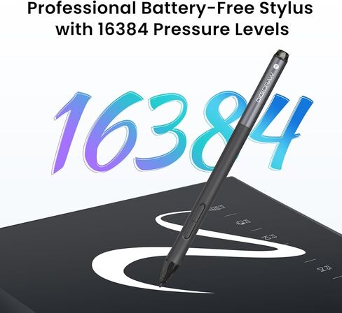 DIGIDRAW Magic Pen 3.0 Replacement Stylus, 730K High Sensitivity, Dual Side Programmable Keys, 13g Ultra-Light, Compatible with T410 /T610 /TW410 /TW610 Drawing Tablets in Saudi Arabia