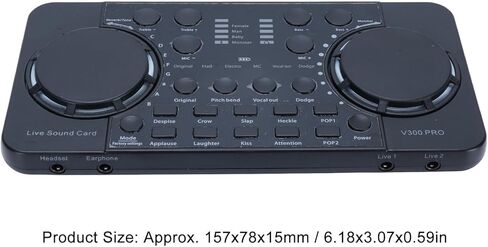 Live Sound Card Mixer, Bluetooth 4.0 Wireless Noise Reduction Sound Card with Dual Phone Connection and Smart Noise Control, for PC Karaoke Live Streaming Podcast in Saudi Arabia