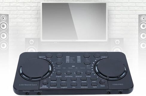 Live Sound Card Mixer, Bluetooth 4.0 Wireless Noise Reduction Sound Card with Dual Phone Connection and Smart Noise Control, for PC Karaoke Live Streaming Podcast in Saudi Arabia