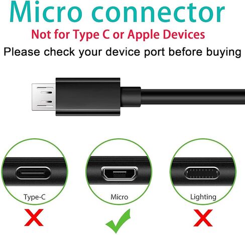 Fast Charger Cable Fit for Barnes & Noble Nook GlowLight 3, Glowlight Plus, Nook 10 in BNRV200 BNTV650, Samsung Nook Tablet Power Adapter Micro USB Charging Cord in Saudi Arabia