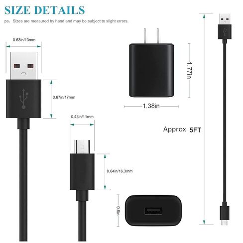 Fast Charger Cable Fit for Barnes & Noble Nook GlowLight 3, Glowlight Plus, Nook 10 in BNRV200 BNTV650, Samsung Nook Tablet Power Adapter Micro USB Charging Cord in Saudi Arabia