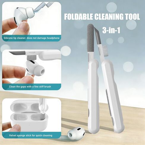 SIXFU 4 Sizes of Ear Tip Replacement Compatible with AirPod Pro and AirPods Pro 2 Ear Tips with Portable Storage Box & Cleaning Kit, Noise Reduction Hole & Dense Dust Guard Screen(XS/S/M/L)-White in Saudi Arabia