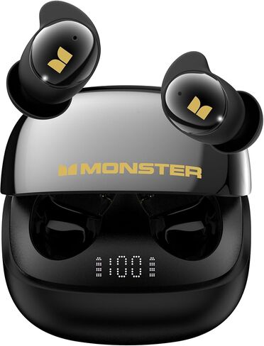 Monster Sleep Ear200، سماعات رأس لاسلكية داخل الأذن، سماعات بلوتوث 6.0 للنوم، مع خاصية إلغاء الضوضاء النشط ANC مصممة لمن ينامون على الجانب، 30 ساعة من صوت ستيريو باس. in Saudi Arabia