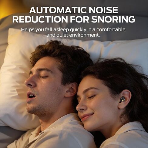 Monster Sleep Ear200، سماعات رأس لاسلكية داخل الأذن، سماعات بلوتوث 6.0 للنوم، مع خاصية إلغاء الضوضاء النشط ANC مصممة لمن ينامون على الجانب، 30 ساعة من صوت ستيريو باس. in Saudi Arabia