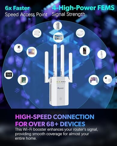 2026 WiFi Extender Signal Booster, up to 18k+sq. ft and 88+ Devices, Internet Booster for Home, Wireless Internet Repeater and Signal Amplifier w/Ethernet Port, Mesh WiFi 15X Faster Access Point in Saudi Arabia