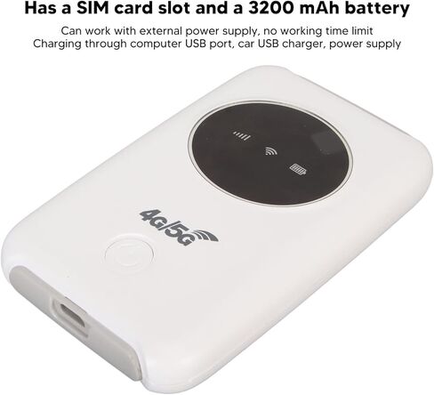 جهاز توجيه مودم USB WiFi Yosoo Health Gear LTE، 5G Tspot مفتوح بسرعة 150 ميجابت في الثانية، 3200 مللي أمبير في الساعة، فتحة بطاقة Sim، Sim Rour 5G للسفر واستخدام الأعمال in Kuwait
