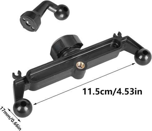 17mm Ball Head Joint Splitter with 1/4 Extension Car Mounts Live Broadcast Equipment Multiple Angles in Kuwait