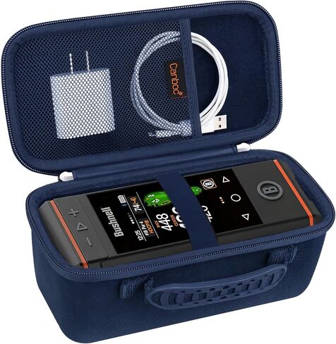حقيبة حمل Canboc لمكبر صوت Bushnell Golf Wingman HD GPS، حقيبة مكبر صوت Wingman HD GPS للجولف، جيب شبكي يناسب كابل الشحن، أزرق (الجراب فقط) in Saudi Arabia